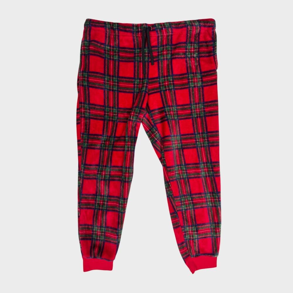 Joyspun Red Plaid 2X 18W - 20W Polyester Spandex Pajama Pants